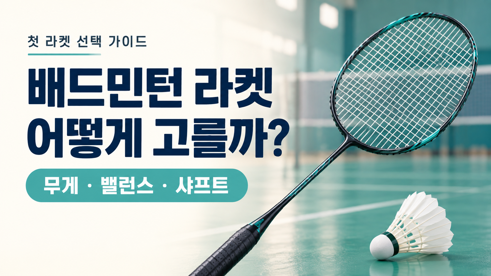 배드민턴 라켓 선택 방법｜무게·밸런스·샤프트 쉽게 이해하기